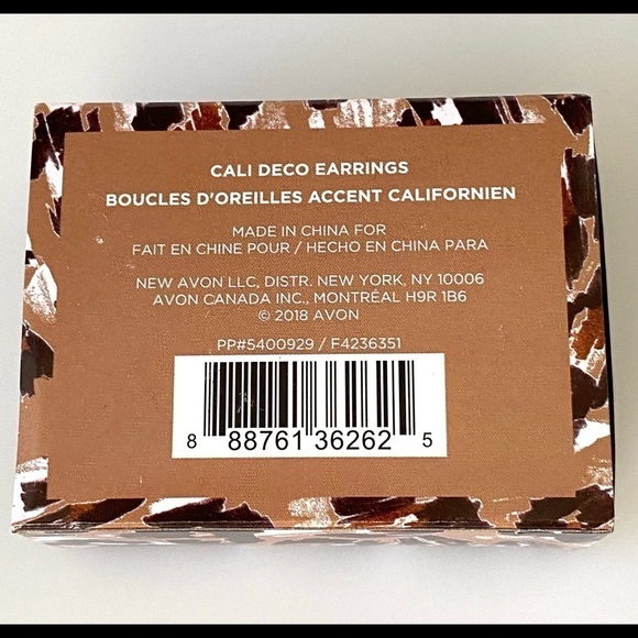 Avon Earrings Cali Deco Gold Tone and Black Dangle Drop Pierced Earrings… - Picture 6 of 10